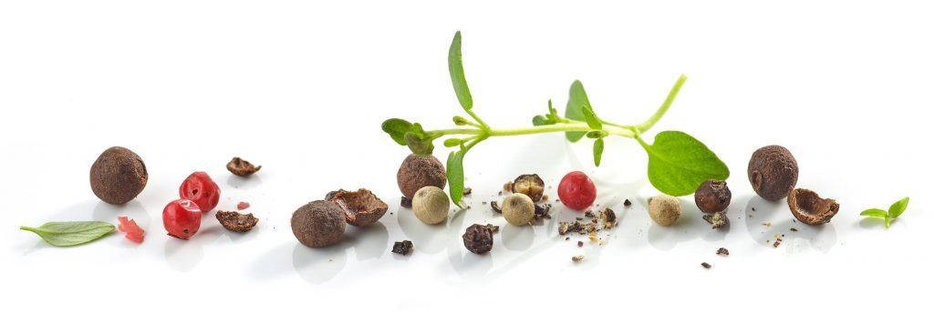 various herbs and spices
